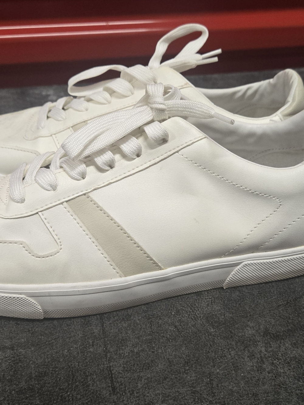 Zara Men's White Low-Top Casual Sneakers Size 10